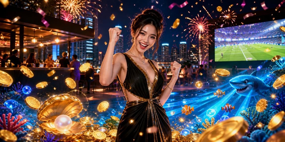 หน้ากากเกมยิงปลา P601 บนมือถือของสาวไทยในธีมทะเล